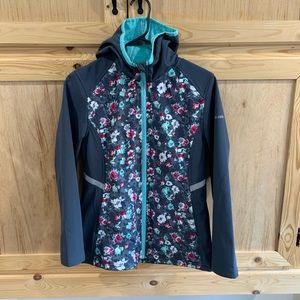 Free Country floral hooded jacket size 14/16